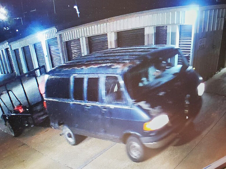 Arnold Police are seeking a man and this van in connection with a theft at I-55 Store It.
